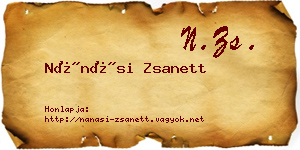 Nánási Zsanett névjegykártya