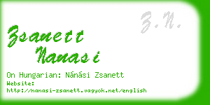 zsanett nanasi business card