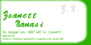zsanett nanasi business card